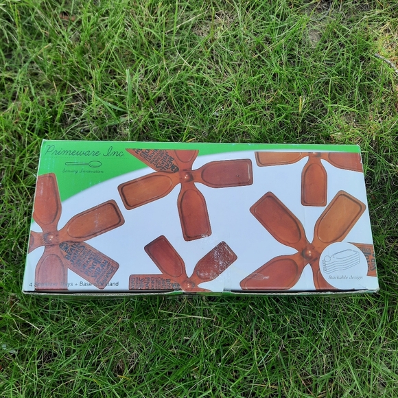 NIB Primeware Inc. Cambridgre Appetizer Platter Wine Themed Stacked Charcuterie - Picture 4 of 12